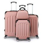 Alightup - set valise 4 pièces abs valise + vanity lot de valise or rose Alightup - set valise 4 pièces abs valise + vanity lot de valise or rose