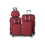 Alightup - set valise 5 pi�ces abs valise + vanity lot de valise bordeaux