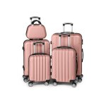 Alightup - set valise 5 pièces abs valise + vanity lot de valise or rose Alightup - set valise 5 pièces abs valise + vanity lot de valise or rose