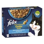 Alimentation humide pour chat - felix - case - 12471612 - sensations en gel�e - s�lection de poissons ...