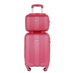 Valise cabine 4 roues et vanity alistair - collection airo 2. 0 - abs ultra résistant - rose Valise cabine 4 roues et vanity alistair - collection airo 2. 0 - abs ultra résistant - rose