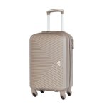 Valise cabine alistair - collection iron - 4 roues - abs ultra r�sistant - champagne