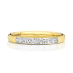 Alliance eds jewels femme or 375 / 1000 diamant brillant 0. 09 carat gh - si3 - i1 semi pav�e 22mm demi ...