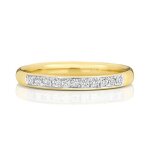 Alliance eds jewels femme or 375 / 1000 diamant brillant 0. 11 carat gh - si3 - i1 semi pave 22mm demi ...
