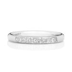 Alliance eds jewels or blanc 375 / 1000 diamant brillant 0. 10 carat gh - si3 - i1 semi pav�e 22mm demi ...