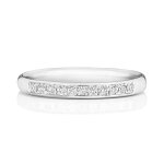 Alliance eds jewels or blanc 375 / 1000 diamant brillant 0. 12 carat gh - si3 - i1 semi pav�e 22mm demi ...