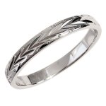 Alliance femme 3mm en argent 925 rhodi