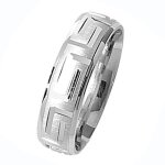 Alliance homme / femme argent fin 925 6mm confort 42398