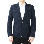 Allthemen blazer homme un bouton elégant formel slim fit veste de costume casual pour mariage bleu Allthemen blazer homme un bouton elégant formel slim fit veste de costume casual pour mariage bleu