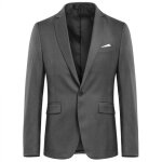 Allthemen blazer pour homme avec fente arri�re � un bouton veste de costume daffaires couleur unie gris ...