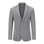 Allthemen blazer homme en laine silm fit veste formel  carreaux deux boutons pour lhiver gris