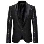 Allthemen blazer homme luxe daffaires d�contraction couleur unique veste de costume noir