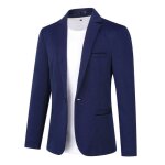 Allthemen blazer homme slim fit un bouton veston casual elgant formel pour mariage business soire bleu ...