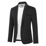 Allthemen blazer homme slim fit un bouton veston casual elgant formel pour mariage business soire noir ...