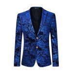 Allthemen blazer à paillettes hommes slim fit paisley jacquard suit veste de smoking de mariage bleu Allthemen blazer à paillettes hommes slim fit paisley jacquard suit veste de smoking de mariage bleu