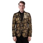 Allthemen blazer à paillettes hommes slim fit paisley jacquard suit veste de smoking de mariage doré Allthemen blazer à paillettes hommes slim fit paisley jacquard suit veste de smoking de mariage doré