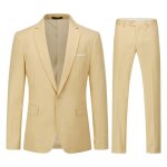 Allthemen costume 2 pices homme uni dcontract l?elgance moderne pour un style quotidien sans effort ...
