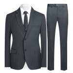 Allthemen - costume 3 pi�ces homme �l�gance structur�e pour ev�nements prestigieux gris