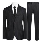Allthemen - costume 3 pi�ces homme �l�gance structur�e pour ev�nements prestigieux noir