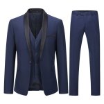 Allthemen - costume 3 pi�ces homme �l�gance sur - mesure pour c�r�monies bleu marine