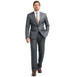 Allthemen costume homme 2 pices un bouton slim fit veste formel couleur uni daffaire gris fonc