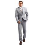 Allthemen costume homme 3 pièce un bouton à la mode formel blazer pantalon casual gilet gris clair Allthemen costume homme 3 pièce un bouton à la mode formel blazer pantalon casual gilet gris clair