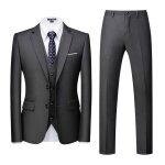 Allthemen costume homme mariage 3 pièces slim fit smoking couleur unie deux boutons formel veste gilet ... Allthemen costume homme mariage 3 pièces slim fit smoking couleur unie deux boutons formel veste gilet ...