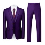 Allthemen costume homme mariage 3 pièces slim fit smoking couleur unie deux boutons formel veste gilet ... Allthemen costume homme mariage 3 pièces slim fit smoking couleur unie deux boutons formel veste gilet ...
