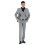 Allthemen costume homme mariage 3 pices slim fit smoking veste gilet et pantalon un bouton couleur pure ...