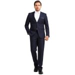 Allthemen costume homme slim fit blazer affaire crmonie mariage veste et pantalon deux pice bleu fonc ...