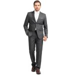Allthemen costume homme slim fit blazer affaire cérémonie mariage veste et pantalon deux pièce gris foncé ... Allthemen costume homme slim fit blazer affaire cérémonie mariage veste et pantalon deux pièce gris foncé ...