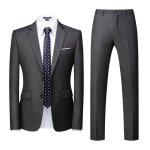 Allthemen costume homme tailleur 2 pices slim fit veste de smoking mariage casual deux boutons formel ...