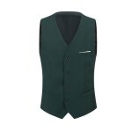 Allthemen gilet homme costume de gilet col v affaires poitrine décontracté gilet vert Allthemen gilet homme costume de gilet col v affaires poitrine décontracté gilet vert