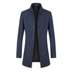 Allthemen manteau homme col montant long trench coat en laine pardessus parka chaud veste dhiver bleu ... Allthemen manteau homme col montant long trench coat en laine pardessus parka chaud veste dhiver bleu ...