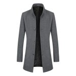 Allthemen manteau homme col montant long trench coat en laine pardessus parka chaud veste dhiver gris ... Allthemen manteau homme col montant long trench coat en laine pardessus parka chaud veste dhiver gris ...