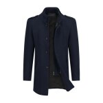 Allthemen manteau homme en laine épais veste dhiver amovible casual caban pardessus doublée bleu Allthemen manteau homme en laine épais veste dhiver amovible casual caban pardessus doublée bleu