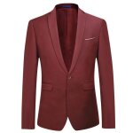 Allthemen veste costume el�gante style wedding business d�contract� pour homme bordeaux