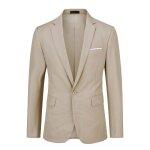 Allthemen veste costume elgante style wedding business dcontract pour homme gris beige