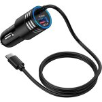 Allume cigare - chargeur allume cigare usb c charge rapide chargeur voiture avec 1m c�ble prise allume ...