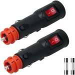 Allume cigares fiche prise allume cigare male universelle 12v avec interrupteur et fusible pour camping ...