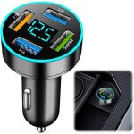 Allume cigare usb 4 ports 66w chargeur voiture prise charge rapide chargeur voiture avec led voltm�tre ...