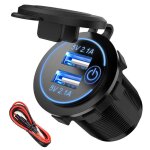 Allume cigare usb double prise usb 4. 8a 12v prise usb �tanche 5v / 2. 4a prise de charge voiture avec ...