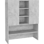 Meuble de salle de bain - alomejor - gris bton - 705x255x90 cm - design contemporain - a monter soi ...