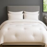 Alpes blanc - couette chaude 500 g / m� 280x240 cm pour lit king size - garnissage fibre creuse enveloppe ...