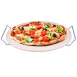 Alpina pierre  pizza - pizza stone pour barbecue et four - 33 cm - rsistante