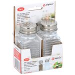 Alpina salire et poivrire verre / acier inoxydable transparent / argent 2 pices