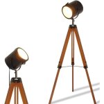 Alpinaluz lampe sur pied cinéma trépied en bois naturel hauteur ajustable style vintage Alpinaluz lampe sur pied cinéma trépied en bois naturel hauteur ajustable style vintage