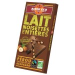 Alter eco chocolat lait noisettes entières bio 100g Alter eco chocolat lait noisettes entières bio 100g