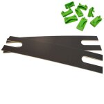 Altosenso - lot de 2 lattes doubles 78cm + 8 embouts verts