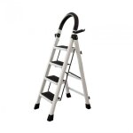 Aluminium echelle pliante 2 en 1 - mipan - �chelle multifonction - 4 marche - 133 * 74 * 39cm - blanc ...